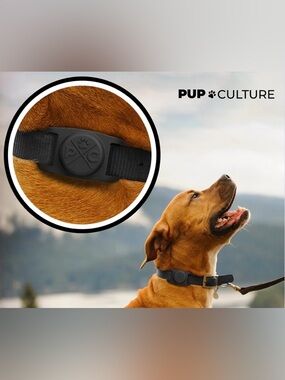 Original Dog Collar AirTag Holder, Black and White Colors 2 pack AirTag not incl